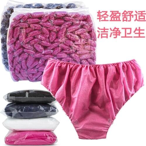 Non Woven Fabric Breathable Disposable Panties For Women Men Business Trips Spa Wash-Free Briefs Menstruation Underwear JJ-026