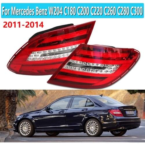1 Pair For Mercedes Benz W204 C180 C200 C220 C260 C280 C300 2011-2014 Rear tail light Rear Bumper Light Brake Light Stop Lamp