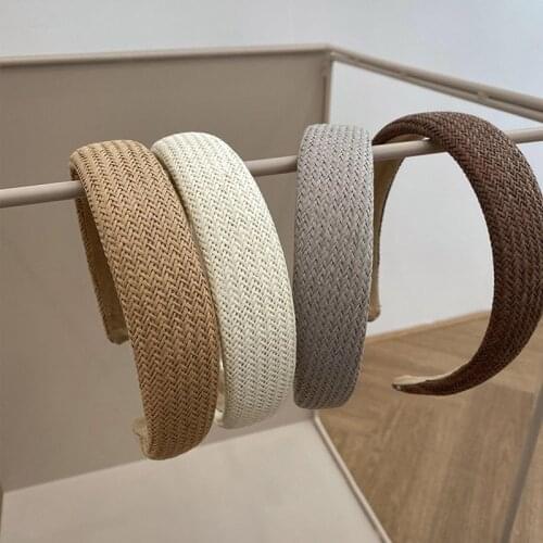 1PC Vintage Wide Headbands Solid Hairbands Women Head Wrap Girls Tiara Elegant Headwear Retro Hairband Sweet Retro Temperament