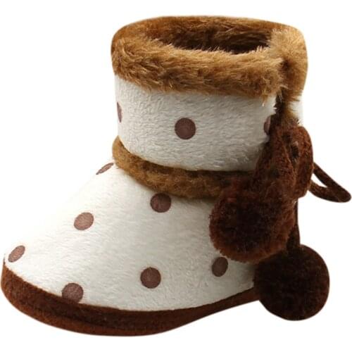 2019 Soft Booties Snow Boots Newborn Baby Moccasins Shoes Soft Soled Non-slip Crib Toddler Newborn First Walker Warming Shoes 95