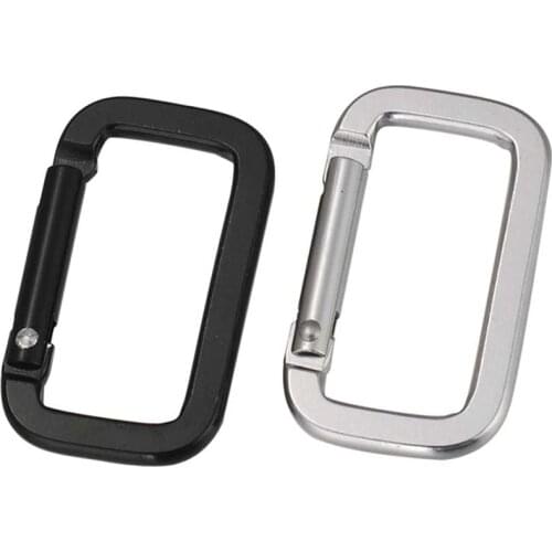 5cm Multi-Function Rectangle Shape Safety Buckle Camping Carabiner Square Fast Hang Backpack Pendant Mini Buckle Outdoor Tool