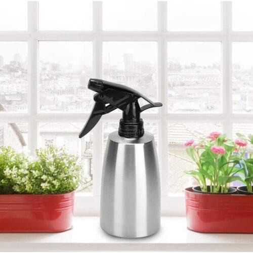 ABZS Stainless Steel Spray Bottle 400Ml Adjustable Spray Storage Container for Plant and Home Cleaning