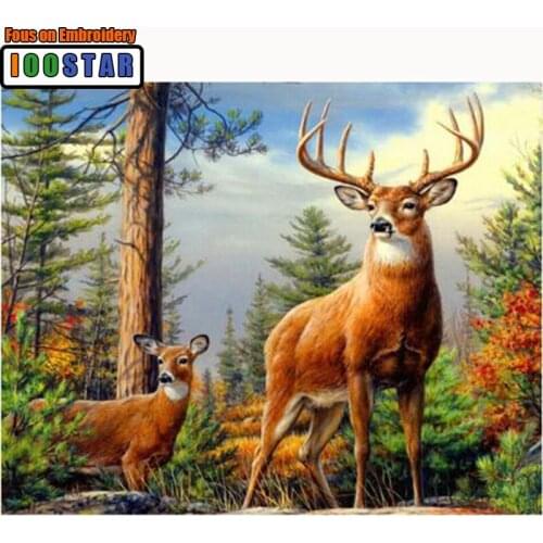 Handicrafts Diy Diamond painting Forest deer Rhinestone Cross stitch Mosaic Picture Diamond embroidery Animal painting