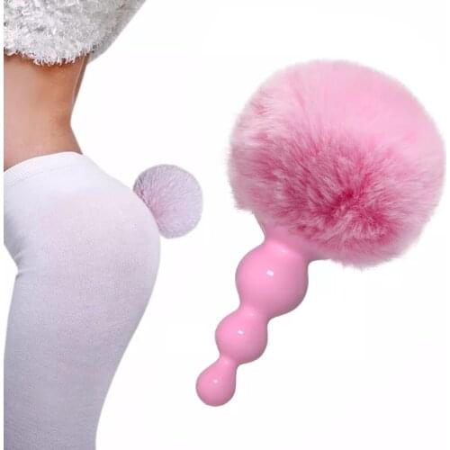 Rabbit Girl Tail Sex Toys Rubber Anal plug Cosplay Cute Tail Anal Erotic Toy For Couples Man Women Gay Size Small Christmas Gift