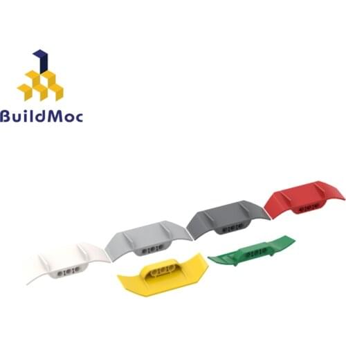 BuildMOC 61073 9.9x3x1.8 Flatbed spoiler 3x8 with three holes For Building Blocks Parts DIY Construc