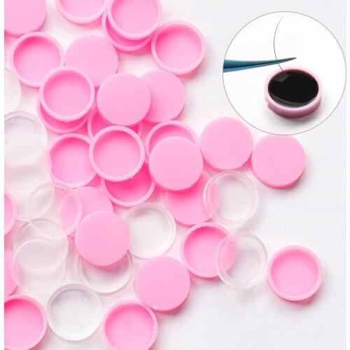 100pcs/bag glue gasket eyelash extension glue holder drop glue tattoo pigment delay container glue cup beauty eyelash tools