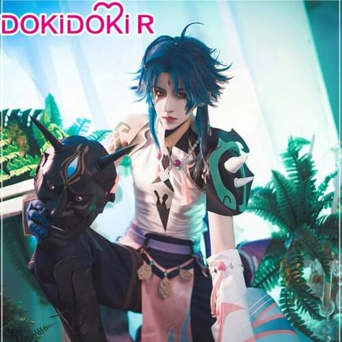 DokiDoki-R Game Genshin Impact Cosplay Xiao Cosplay Men Costume Genshin Impact Xiao Cosplay Costume