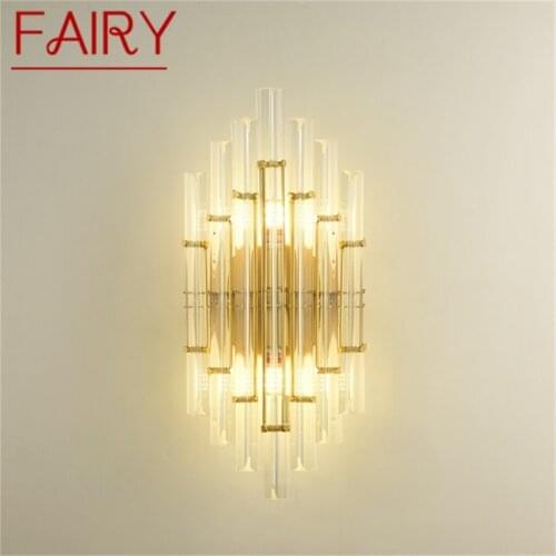 FAIRY Crystal Wall Sconce Lamp Modern Bedroom Luxury Gold LED Design Balcony Decorative For Home Indoor Corridor
