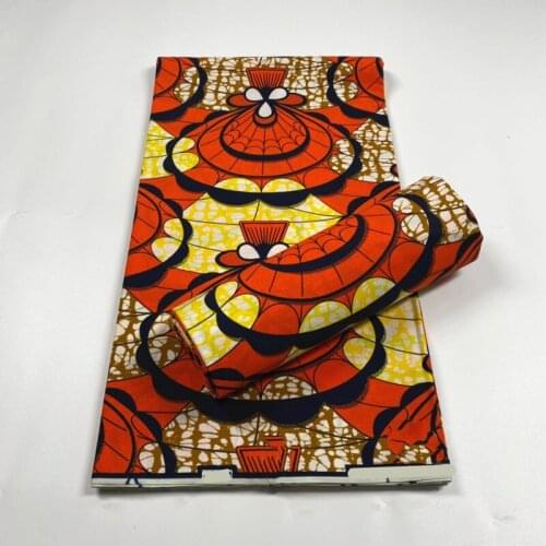 Guarunteed 100% Cotton Soft Real African Wax Prints Fabric High Quality 6 yards Nigeria Tissu Ghana for Party Sewing X803-3