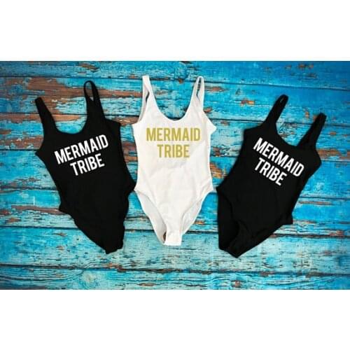 Personalize glitter wedding MERMAID TRIBE Bride bikinis Bathing Suits Honeymoon Bachelorette Swimwear Swimsuit Bridesmaid gifts