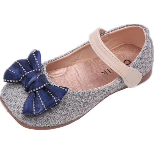 CUZULLAA Baby Children Elegant Butterfly-Knot Flat Casual Princess Shoes Girls Kids Hook & Loop Fashion Sneakers Size 15-30