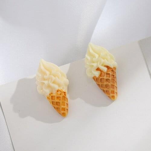 Summer Creative Ice Cream Cone Stud Earrings Fashion Design Girl Party Accessories Cartoon Cute Earrings Jewelry Gift