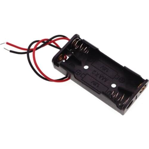 MasterFire 20pcs/lot 2 x AAA Battery Holder Storage Box Case Lead With 2 Slots 3V AAA Size Batteries Storage Box Plastic Case