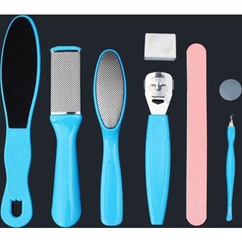 8 Pcs/Set Professional Pedicure Tools Kit Stainless Dead Hard Skin Callus Remover Scraper Pedicure Rasp Tools