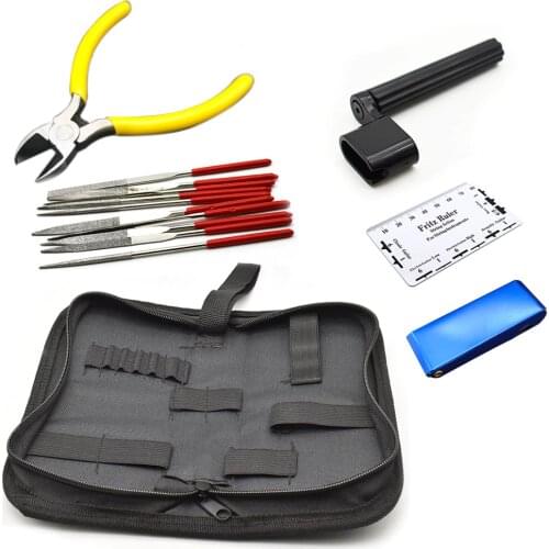 Guitar Maintenance Repair Tool Kit Tools String Organizer String Action Ruler Gauge Measuring Cutter Winder Luthier Tool