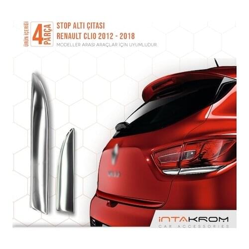 Renault Clio 4 Chrome Stop Bottom Lath 4 Piece 2012 -2018 Chrome Styling Accessories Car Accessories Modified Car Makeup chrome