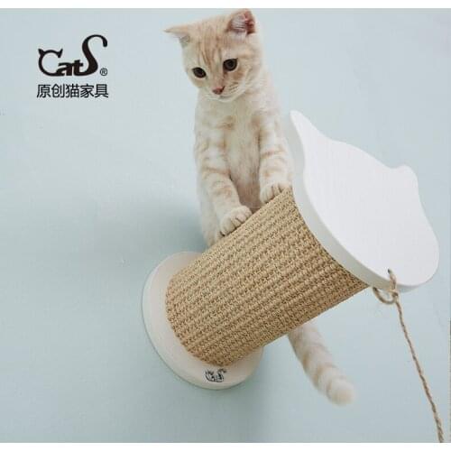 Wall-mounted Cat Furniture Cat Jumping Post, Sisal Scratcher, Stable And Durable