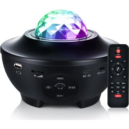 Night Light Projector 3 in 1 Galaxy Projector Star Projector with LED Nebula Cloud & Bluetooth Music Speaker for Kids