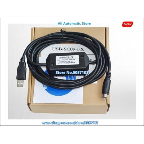 Applicable To FX2N 1N 1S FX3U PLC Programming Data Cable USB-SC09-FX
