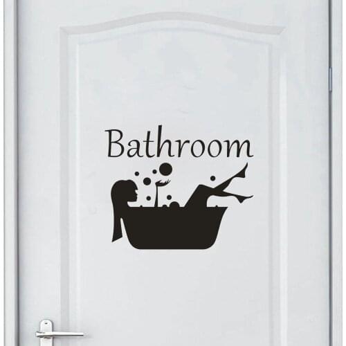 Cheapest Bathroom Wall Sticker Letter Removable Art Sticker Mural Home Decor Room Toilet Door Wall Decals Decoration Pegatinas