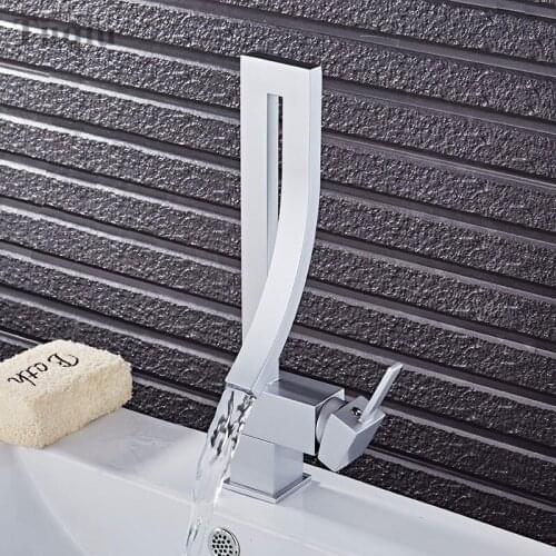 Silver/orange/chrome/black/nickel Brass Bathroom Square basin Faucet Sink Mixer Tap Deck Mounted Hot And Cold Sink Mixer Tap