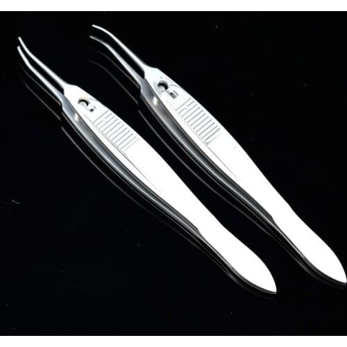 Strabismus forceps with teeth Ophthalmic micro instruments lock type strabismus amblyopia correction left right volume shaping