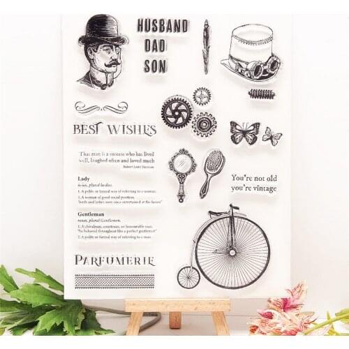 15.5*20CM Hot sale Vintage car Clear Stamps / Silicone Seals Roller Stamp for DIY scrapbooking photo album/Card Making