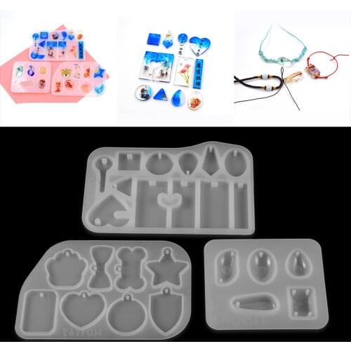 3 Styles Pendants Silicone Molds Bracelet Pet Tags Epoxy Resin Casting Moulds For DIY Jewelry Making Handicrafts Accessories