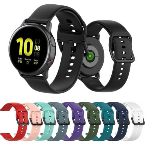 Silicone Watch Band For Samaung Galaxy Active 42mm Strap For Xiaomi Amazfit Gtr 42mm Wrist Bracelet For Garmin 245M Vivoactive 3
