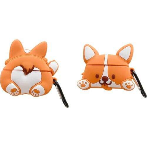 For Pro3 Generation Silicone Protective Cover, Cartoon Cute Protective Cover, Strong Soft Silicone Corgi