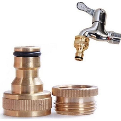 Faucet Connector Copper-colored nipple-shaped Standard Faucet Connector For Washing Machine Water Tap Fitting Pipe Connect