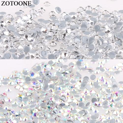 ZOTOONE Hotfix Glass Rhinestone Decorations DIY Sewing Rhinestones For Handicrafts Wedding Dress Nail Art Sticker Rhinestones D