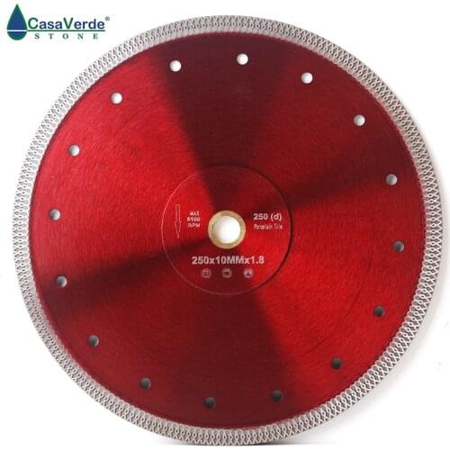 Free shipping DC-SXSB08 10 inch super thin diamond porcelain saw blade 250mm for porcelain and ceramic tile cutting