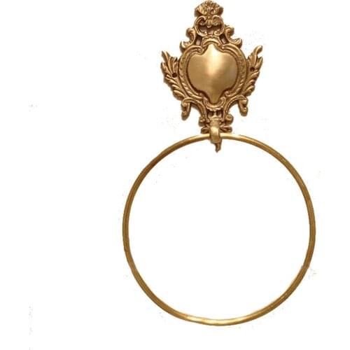 Handmade Brass Vintage Creative Carved Towel Rack Bathroom Rack Storage Bathroom Toilet Lucky Crafts shower hooks