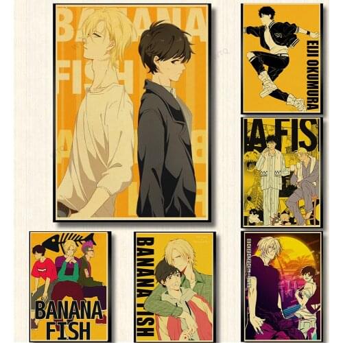 WTQ Classic Japanese Anime Banana Fish Retro Poster Wall Decor Anime Posters Wall Decor Wall Art Picture Room Decor Home Decor