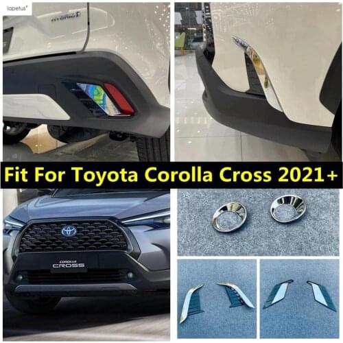 Lapetus Rear / Front Bumper Fog Lamps Lights Frame / Eyelid Eyebrow Stripes Cover Trim Exterior For Toyota Corolla Cross 2021