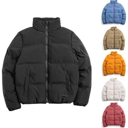 2021 Winter Fashion New Style Short Stand Collar Long Sleeve Thick Warm Bread Cotton Coat Jacket Women Trendy 027