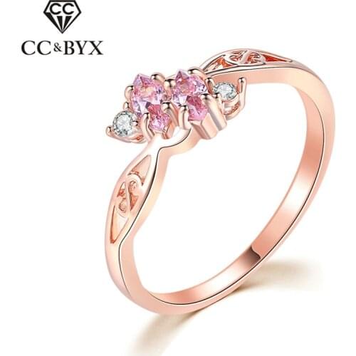 CC Trendy Rings For Women Simple Cubic Zirconia Wedding Ring Bridal Temperament Engagement Bijouterie Drop Shipping CC1554