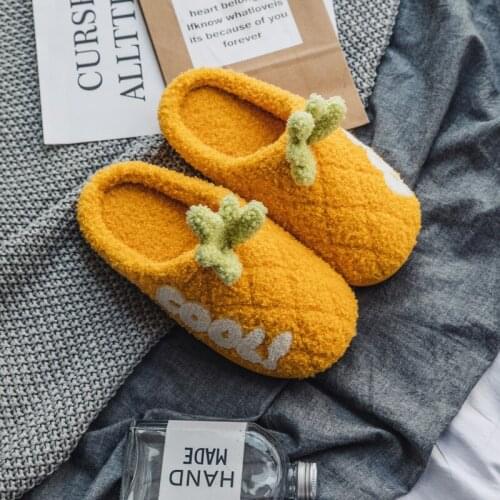 Winter Ladies Indoor Slippers Unisex Cartoon Bedroom House Shoes Lovers Home Cotton Slides Male/Women Plush Floor Warm Slippers