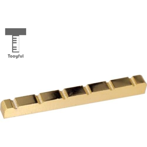 Tooyful Gold Guitar Nut 6 String Slotted for TL ST Style Electric Guitar Replacements