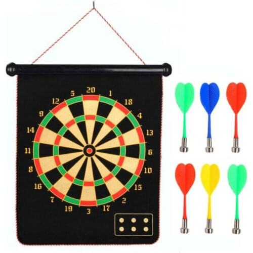 12/15/17 Inches Magnetic Dart Board Darts Suit Double Sided Flocking Dartboards Darts Plate of Safety Dart Safety Leisure Game