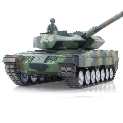 2.4Ghz 1/16 Scale Remote Control German Leopard 2A6 tank RC tank AirSoft RC Battle Tank Smoke & Sound (Metal Gear & tracks)
