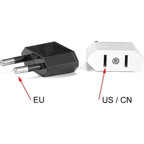 20pcs Euro Plug Power Adapter 2pin 4.0mm US China CN JP To Europe EU Travel Adapter Electrical Plug Sockets AC Converter Outlet