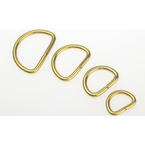 20pcs/lot Round Copper Open D-ring Buckle Leather Bag Luggage Accessories