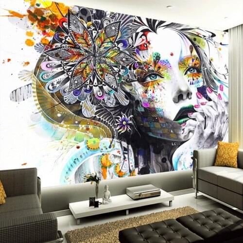 Custom 3D Photo Wallpaper Modern Creative Sketch Beauty Personality Living Room Background Art Mural Wallpaper For Bedroom Walls