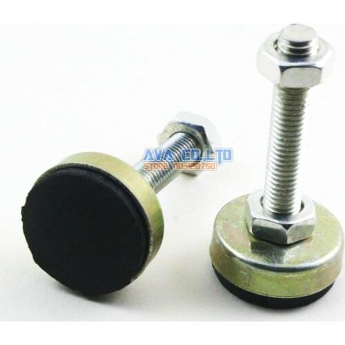 4 Pieces 35mm Base M10x60mm Adjustable Anti Slip Lathe Leg Furniture Leveling Feet Pad