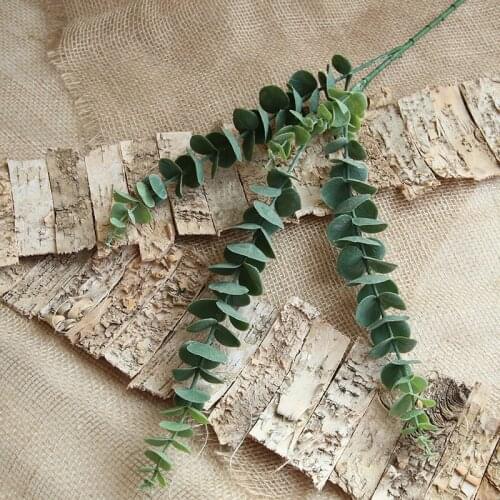 5Pcs/lot Artificial Plants Leaves of Eucalyptus Leaves Fake Plants for Home Shop Garden Party Decoration Wedding Flower Row Leaf