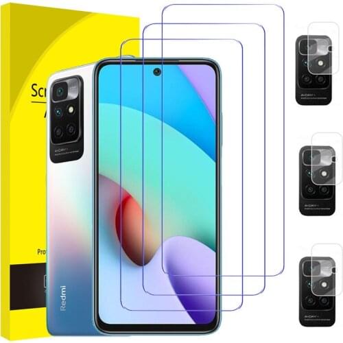 9D Glass Redmi 10 Prime Original Protective Glass Redmi10 Screen Protector Redimi 10 For Transparent Film Xiomi Redmi Note10 Pro Note 10 S Clear White Tempered Glass For Xiaomi Redmi 10 Prime