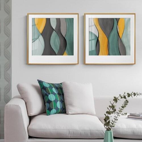 Abstract Kinked Line Luxury Wall Posters Nordic Style Canvas Painting Wall Art Pictures Home Decoration for Living Room Bedroom