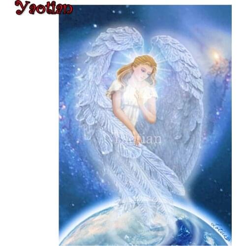 Diamont Painting Angel Wings Earth 5D DIY Diamond Picture 5D Cross Stitch Diamond Embroidery Mosaic Diamond Art Home Decor